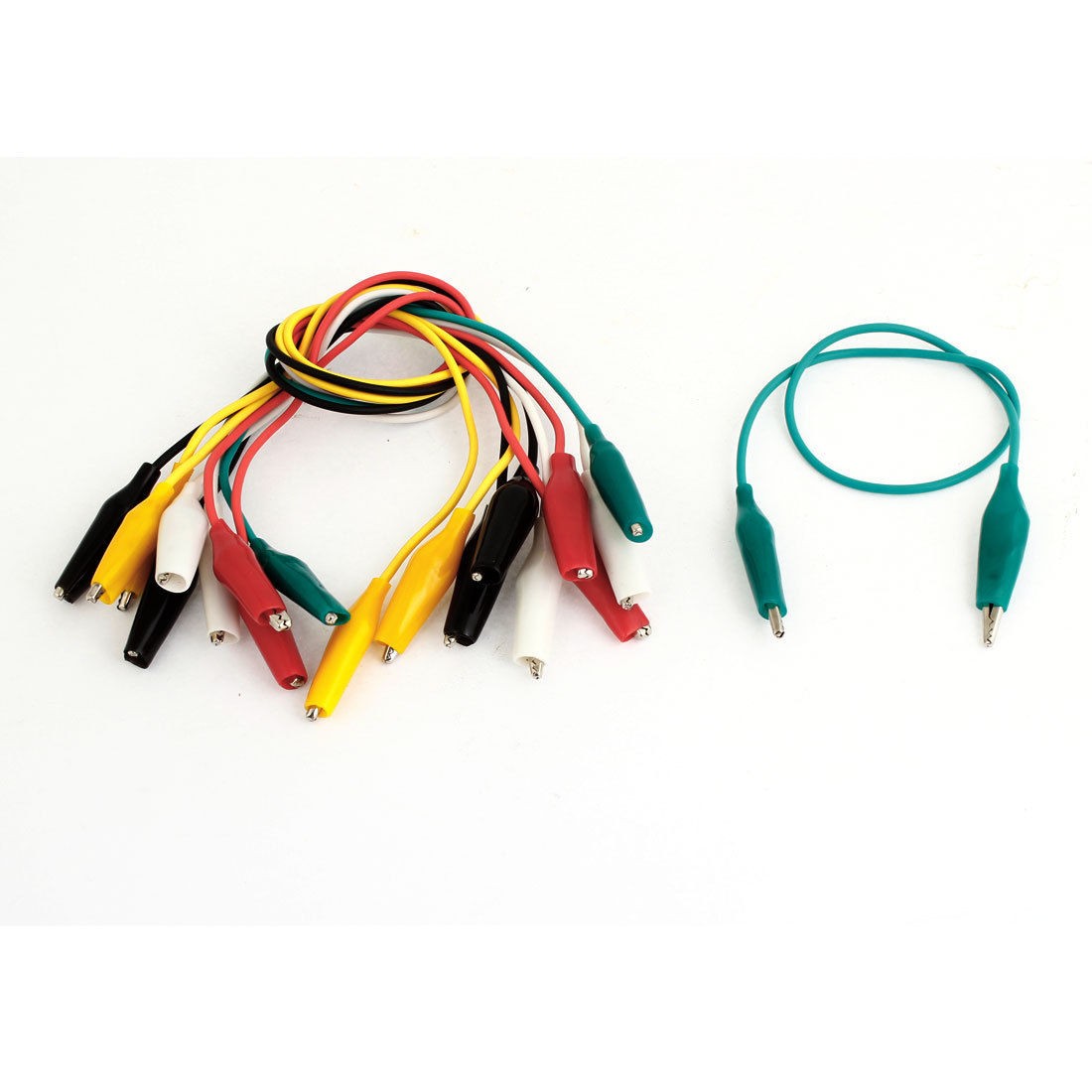 10Pcs Double-ended Test Leads Alligator Crocodile Roach Clip Jumper Cable 34cm