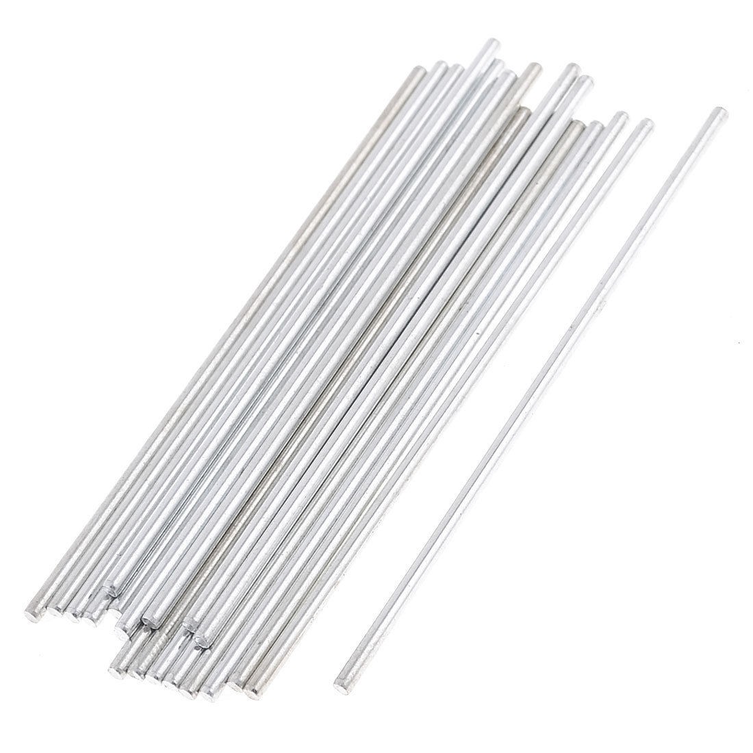 20 Pcs Silver Tone Round 80 x 2mm Robot Racecar Model Axle