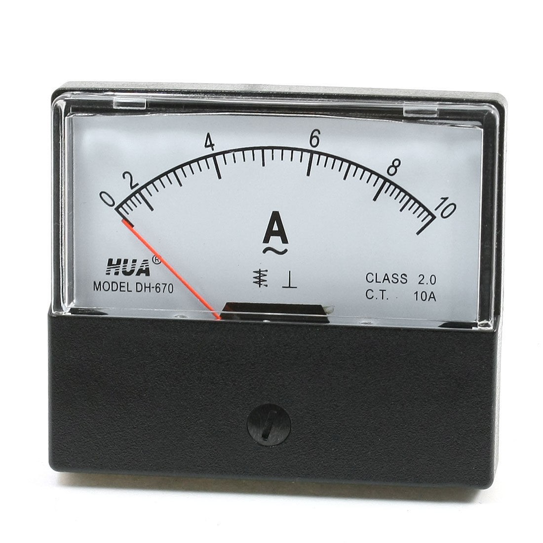 AC0-10A Dial Analog Panel Meter Ammeter DH-670 Class 2.5 Accuracy