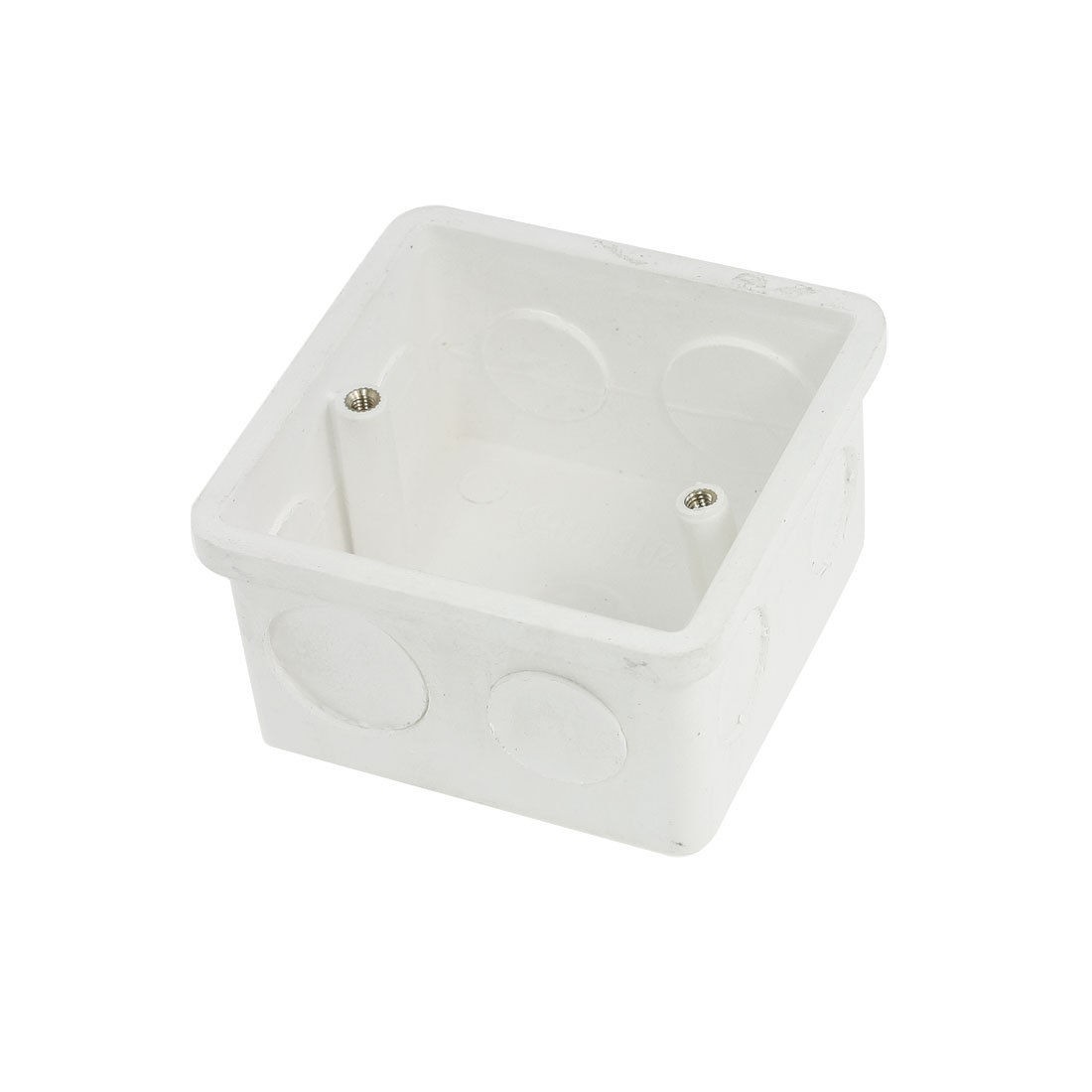 82x82x45mm Flush-Type PVC Wall Mounted Single Gang Junction Box White