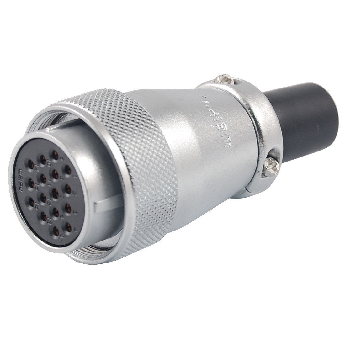 Metal Straight Female 1.5mm Dia 16 Pins Aviation Cable Connector Plug