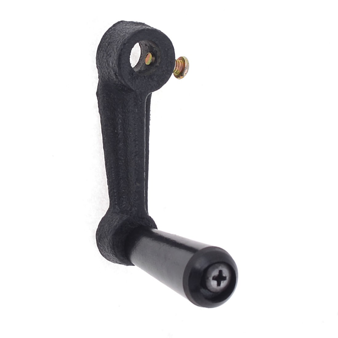 Black Machinery Metal Plastic Knob Handle w Bronze Tone Screw