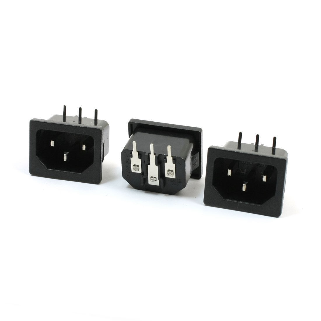 3 x Panel Mount C14 Power Plug Mains Connector Inlet Male Socket 250V 10A