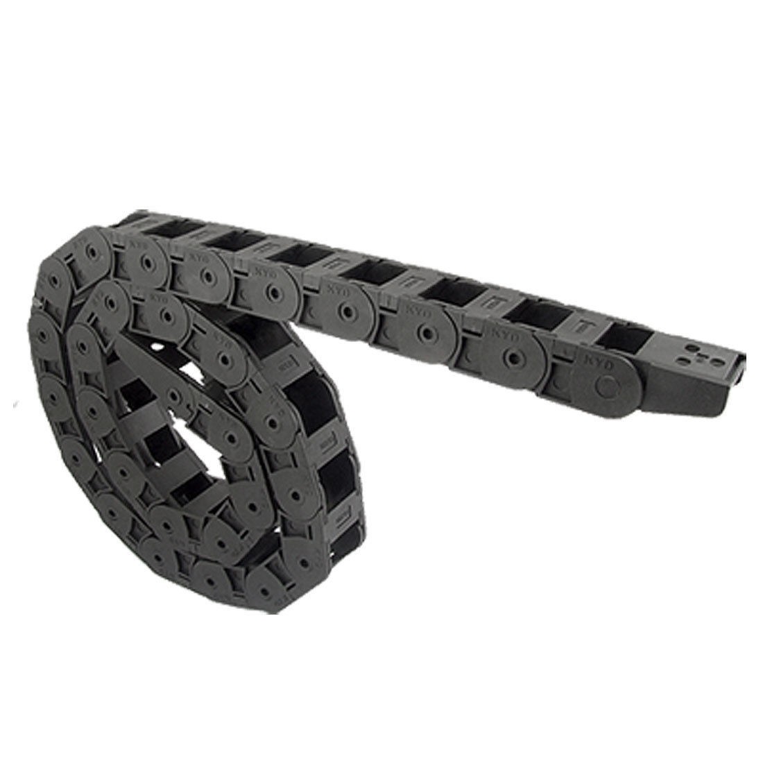 Machine Tool 18 x 25mm Plastic Towline Drag Chain Black