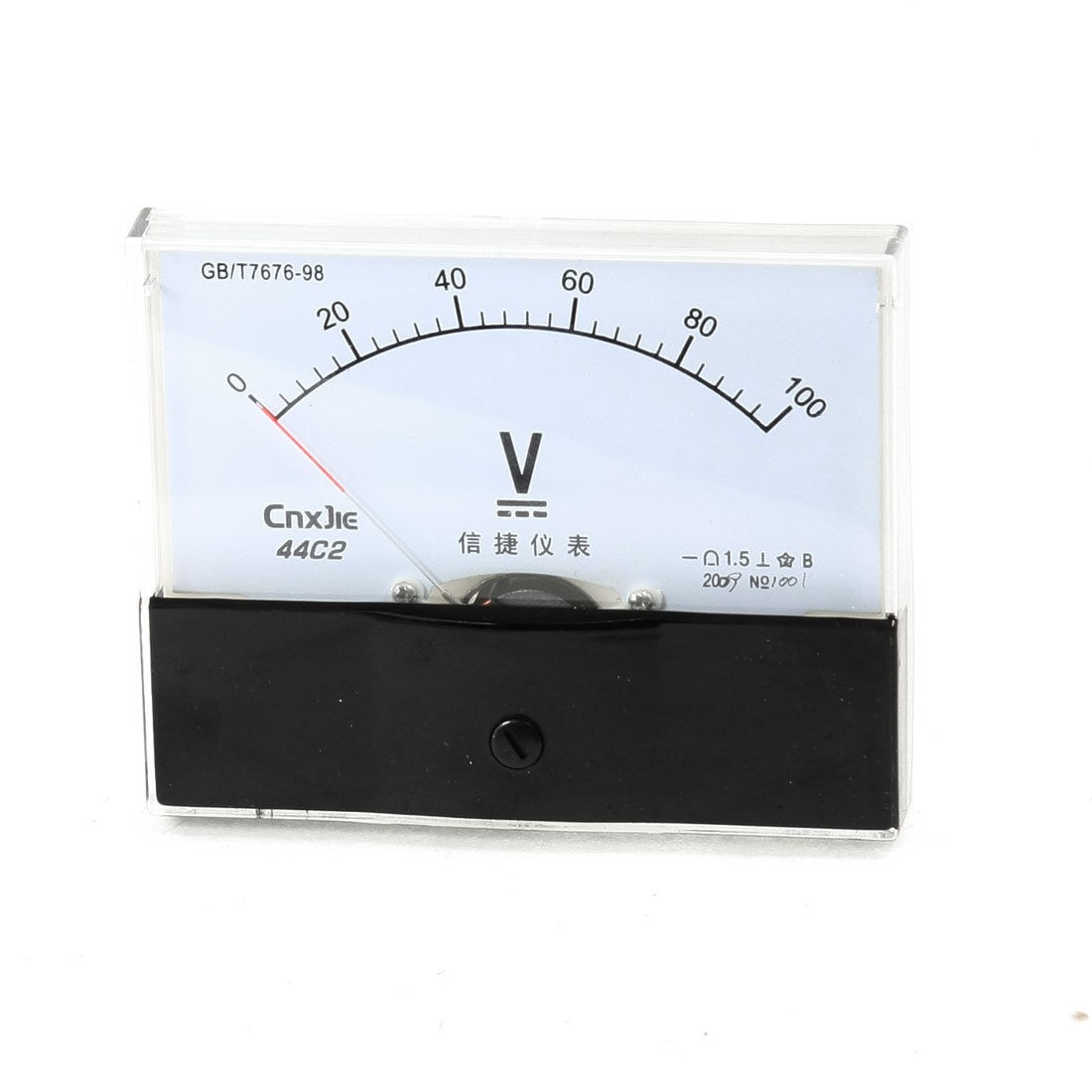 Screw Mounted Class 1.5 Accuracy Analog DC Volt Meter Panel 0-100V
