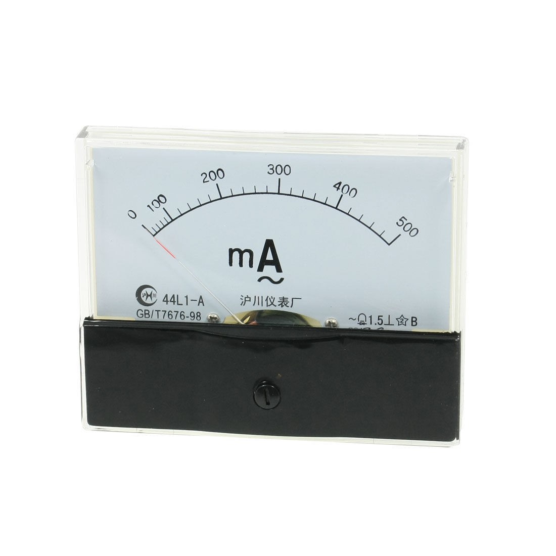 Rectangle Shaped Analog AC 0-500mA Scale Range Ampere Ammeter Panel Meter