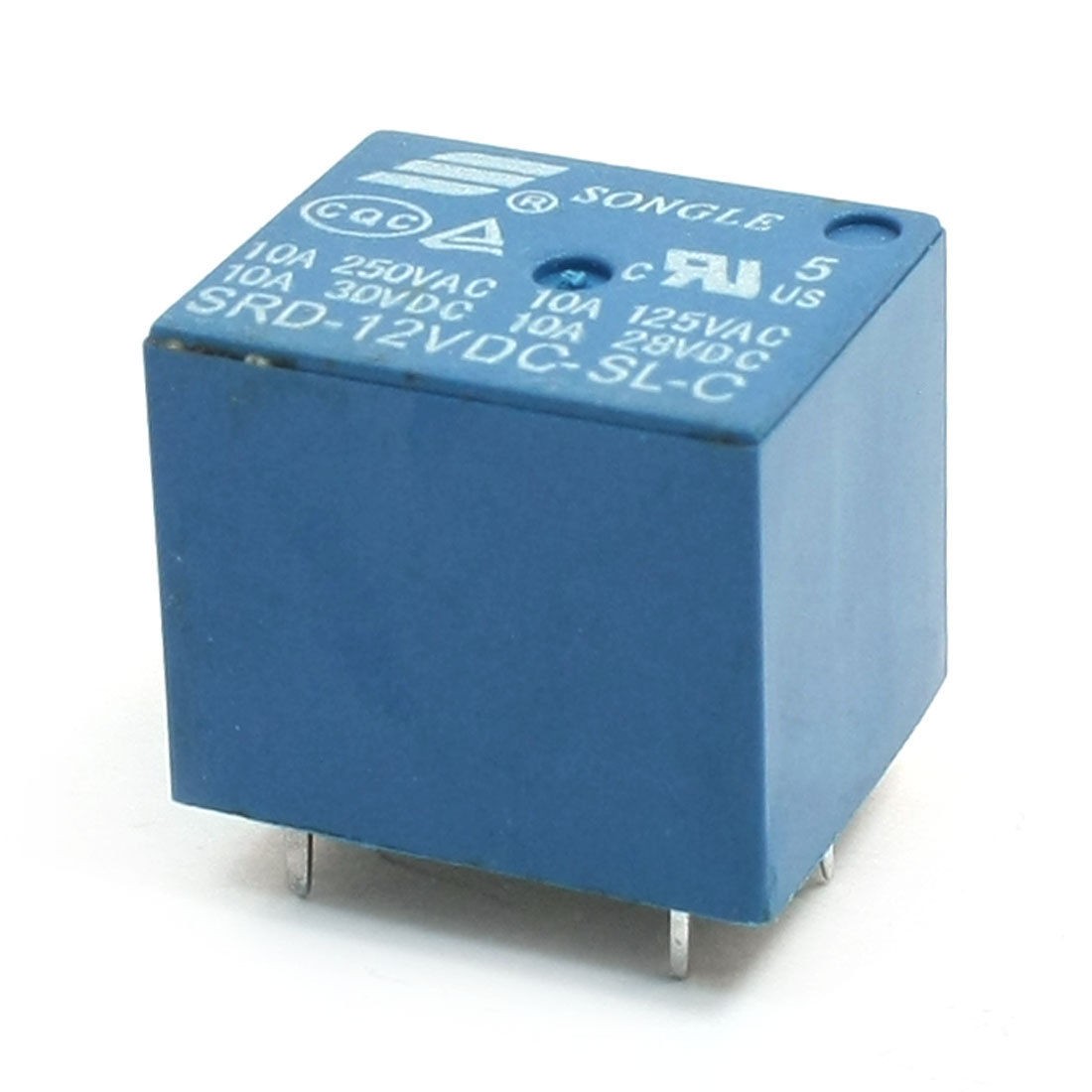 12VDC Coil 5Pin SPDT Plug in Blue PCB Miniature General Purpose Relay