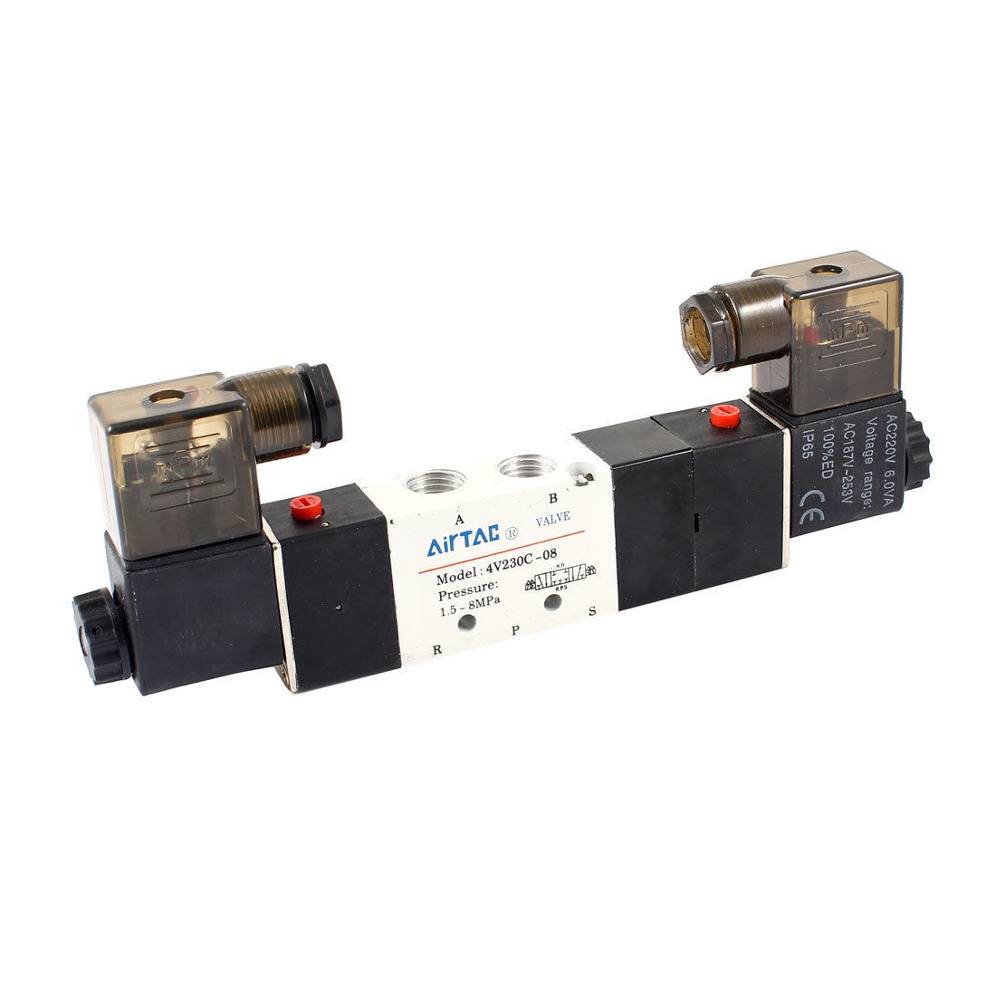 3 Position 5 Way Air Solenoid Valve AC220V 6VA 4V230C 08
