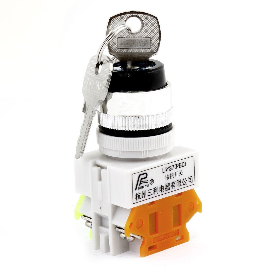 600V 10A DPST Dual Selector Position Locking Rotary Switch w Key