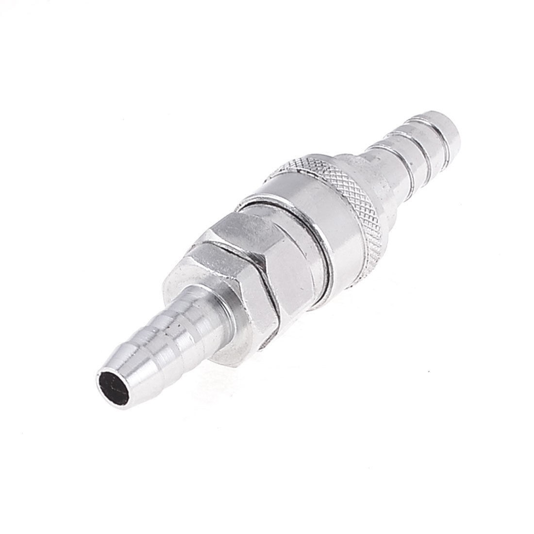 Silver Tone Air Tube Push in Quick Coupler Joints Fitting 88mm Long