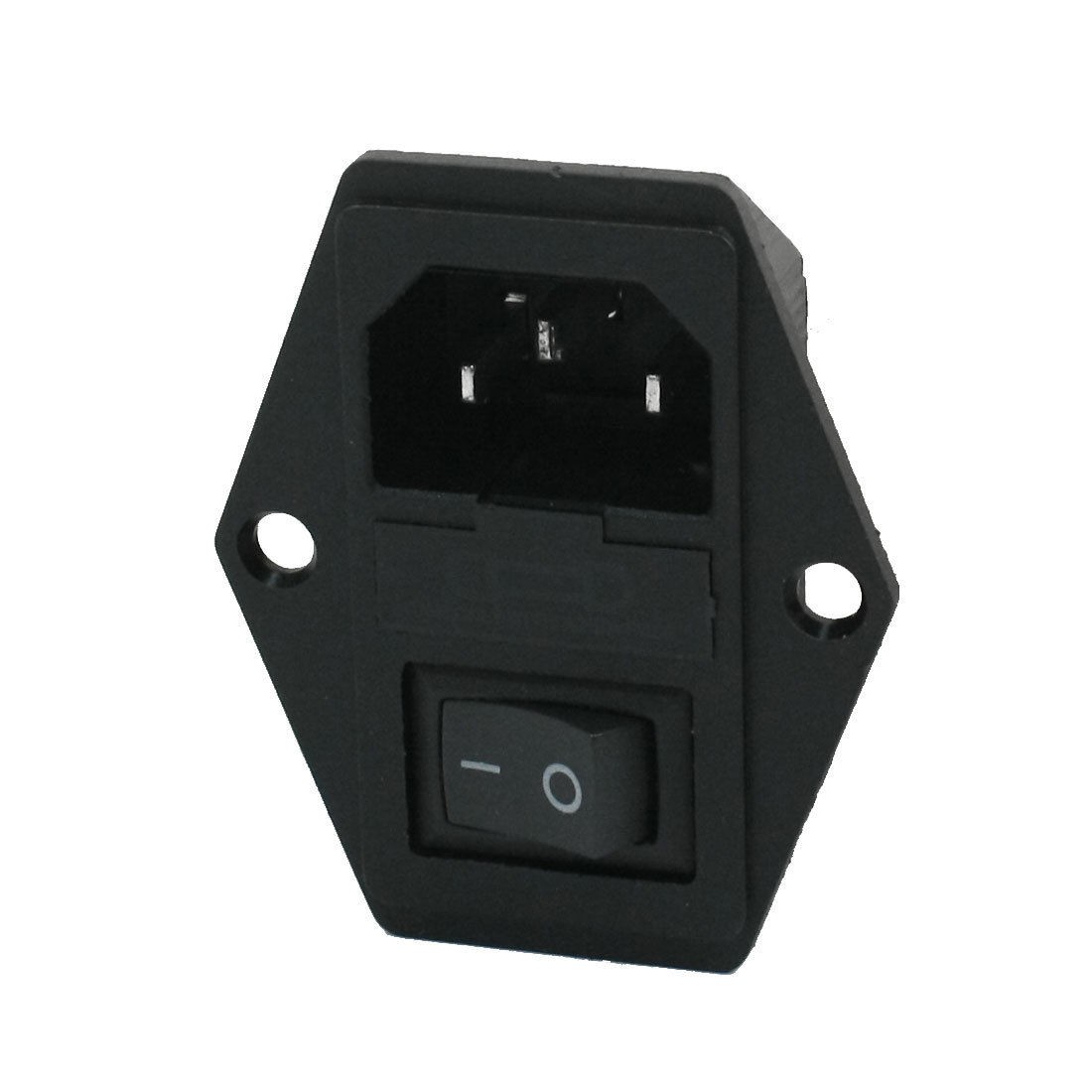 IEC320 C14 Module Plug Fuse Switch Male Power Socket w 2-pin Switch