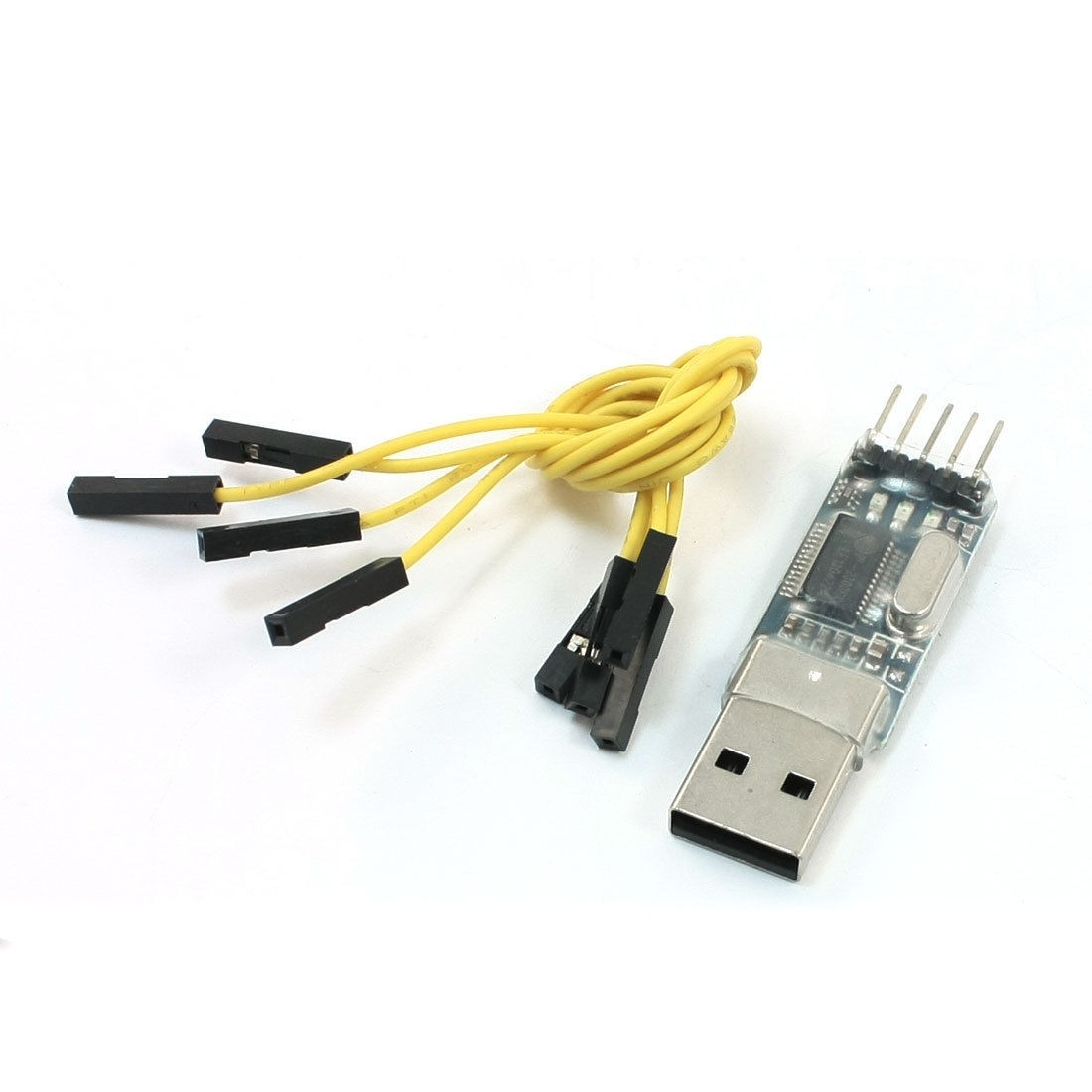 DC 3.3-5V 4P Microcontrolle<wbr/>r USB to TTL Cable Yellow 20cm