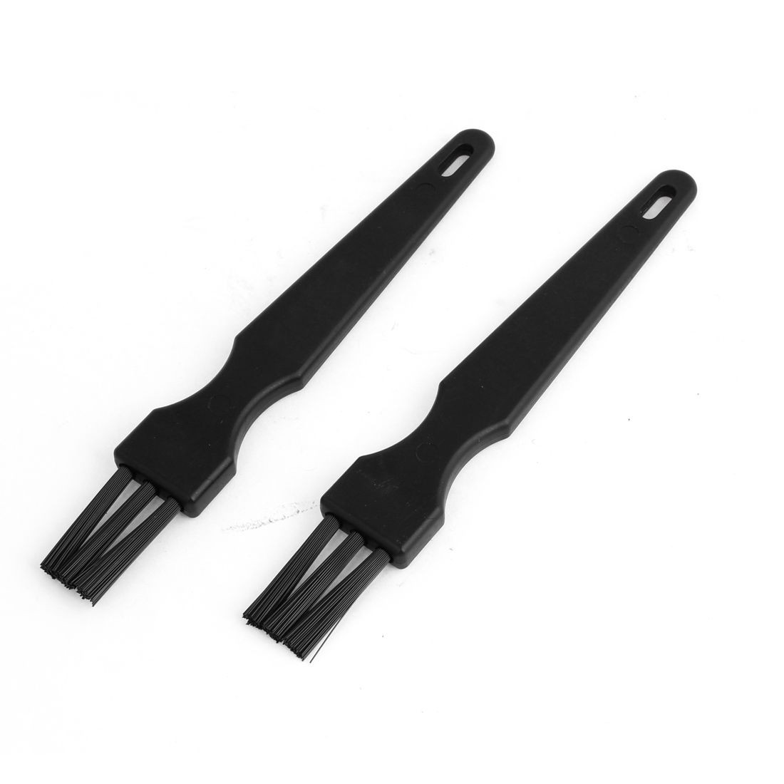 2 Pcs Plastic Handgrip Single Row Anti Static Brush Black