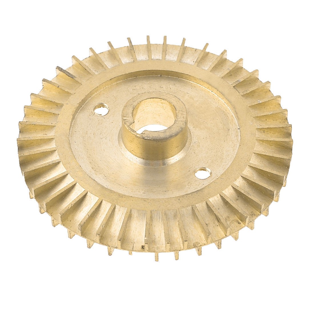 Water Pump Part Double Side 76mm Diameter Gold Tone Brass Impeller