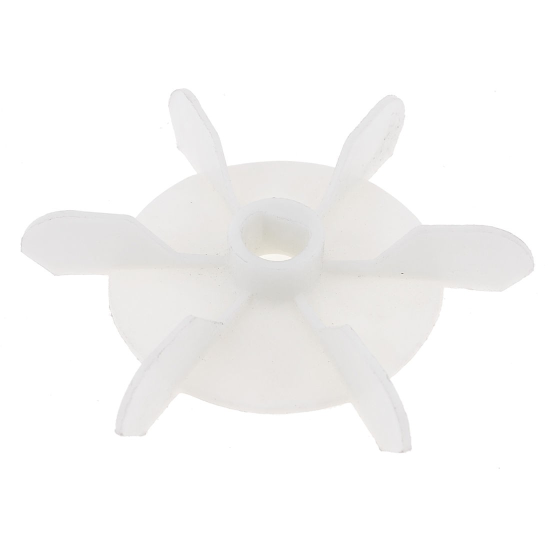 Replacement White Plastic Inner Dia 0.6" Six Impeller Motor Fan Blade