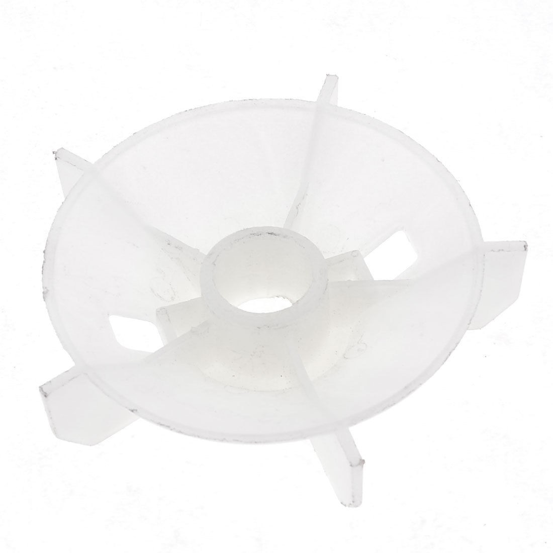Y2-90 Replacement White Plastic Inner Dia 2.4cm 5 Impeller Motor Fan Blade