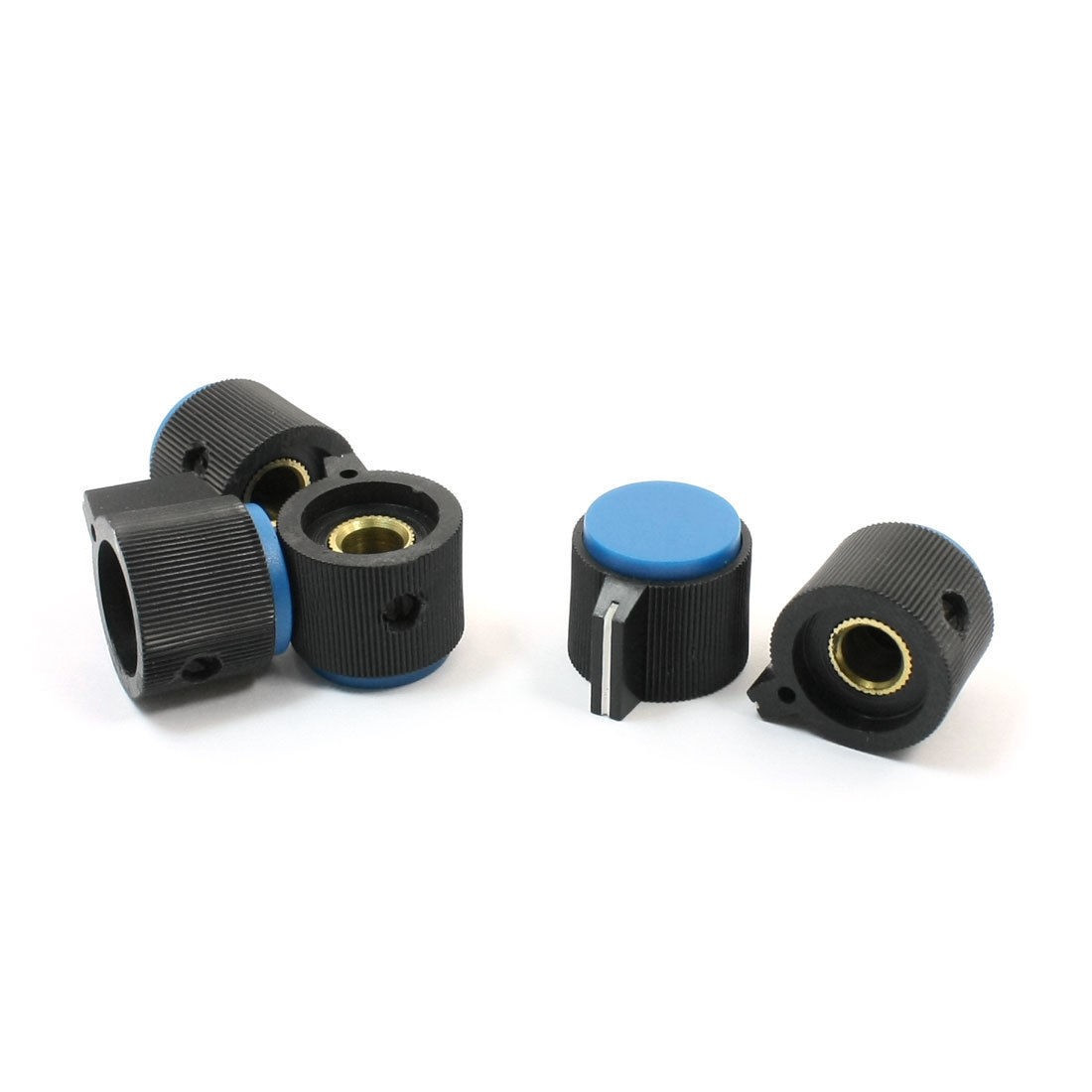 5pcs Nonslip Potentiometer Rotary Control Knobs 6mm Shaft Dia Blue