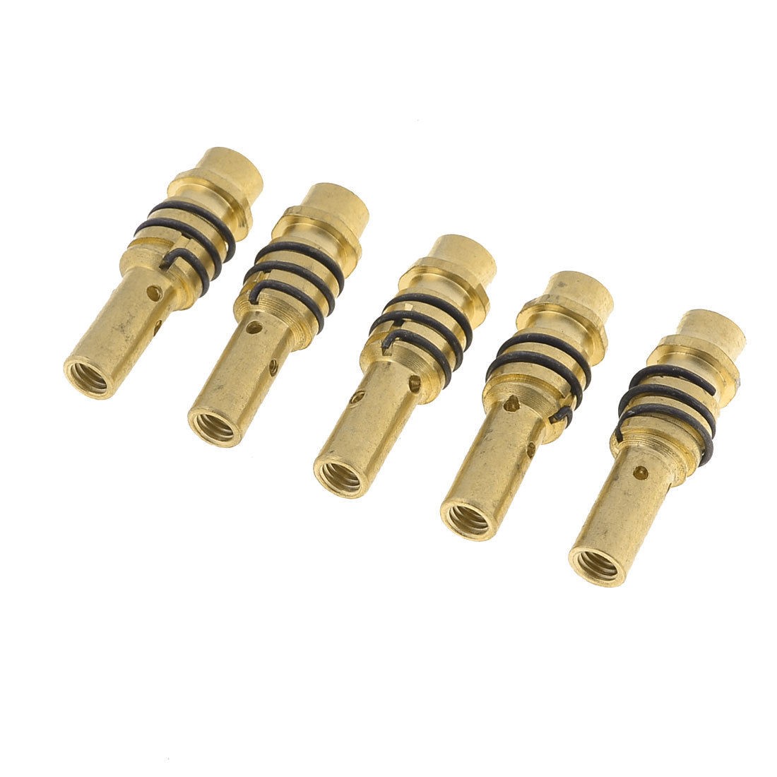 5pcs 15AK Welding Gun Part Female Threaded Tip Holder Diffuser Gold Tone