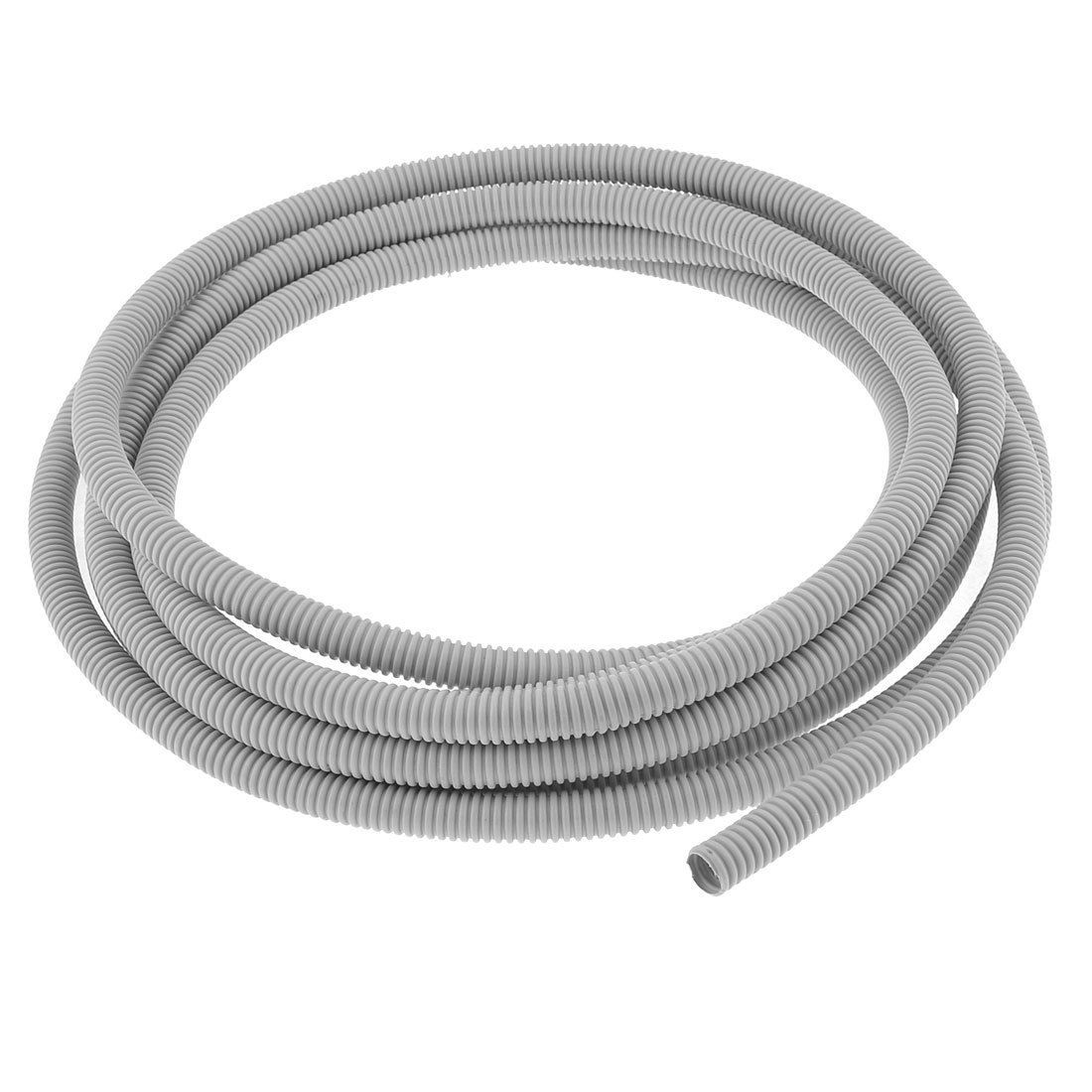 Gray Plastic Electric Insulation 13mm Inner Dia Wire Tubing Tube 5M