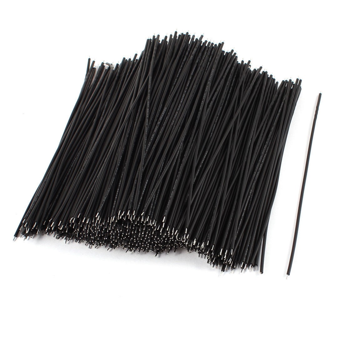 500 Pcs Black PVC Tin Plated Copper 0.6x150mm 22AWG Wire Brushless Motor Cable