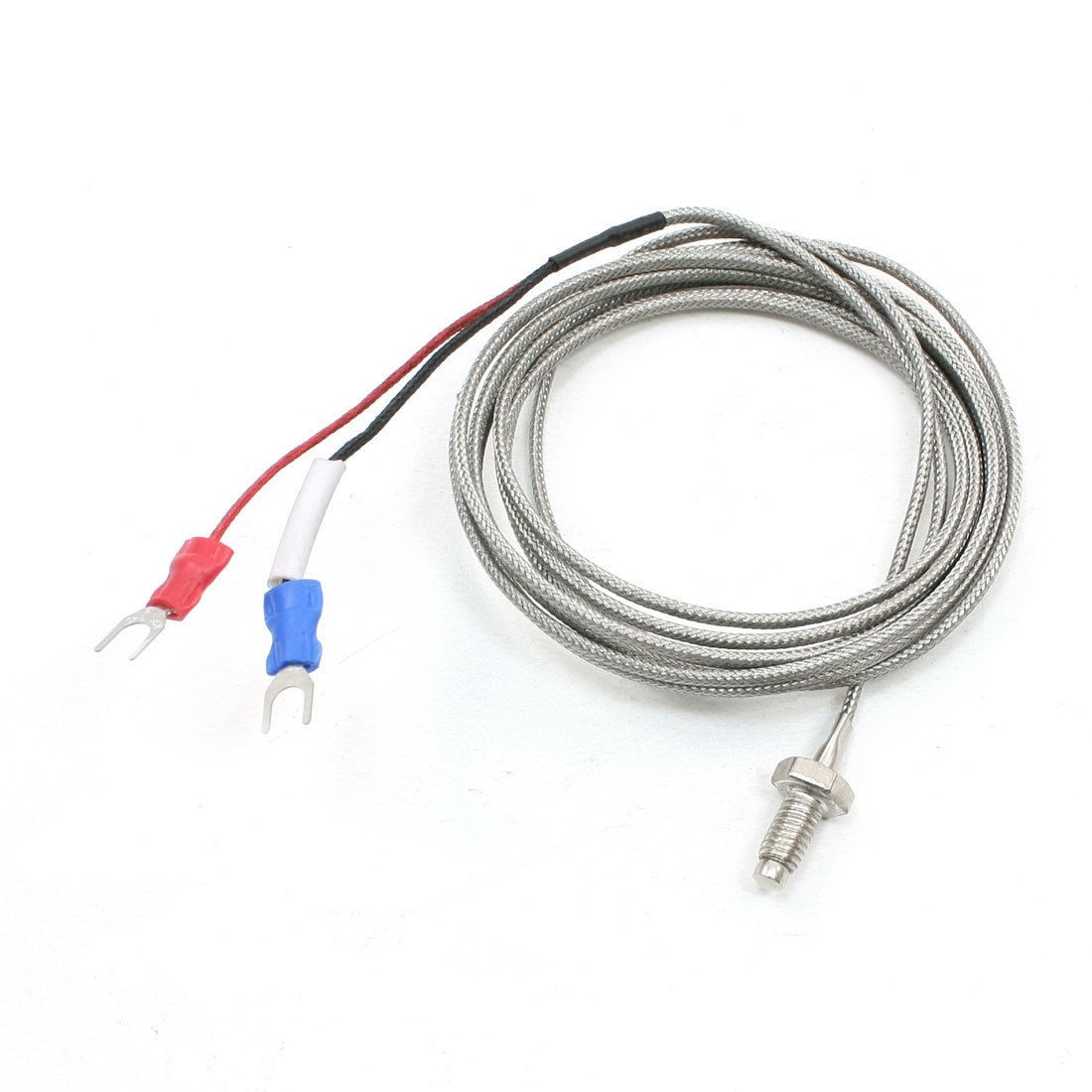 6mm Dia Mounting Thread K Type Temperature Sensor Thermocouple Probe 2M Long