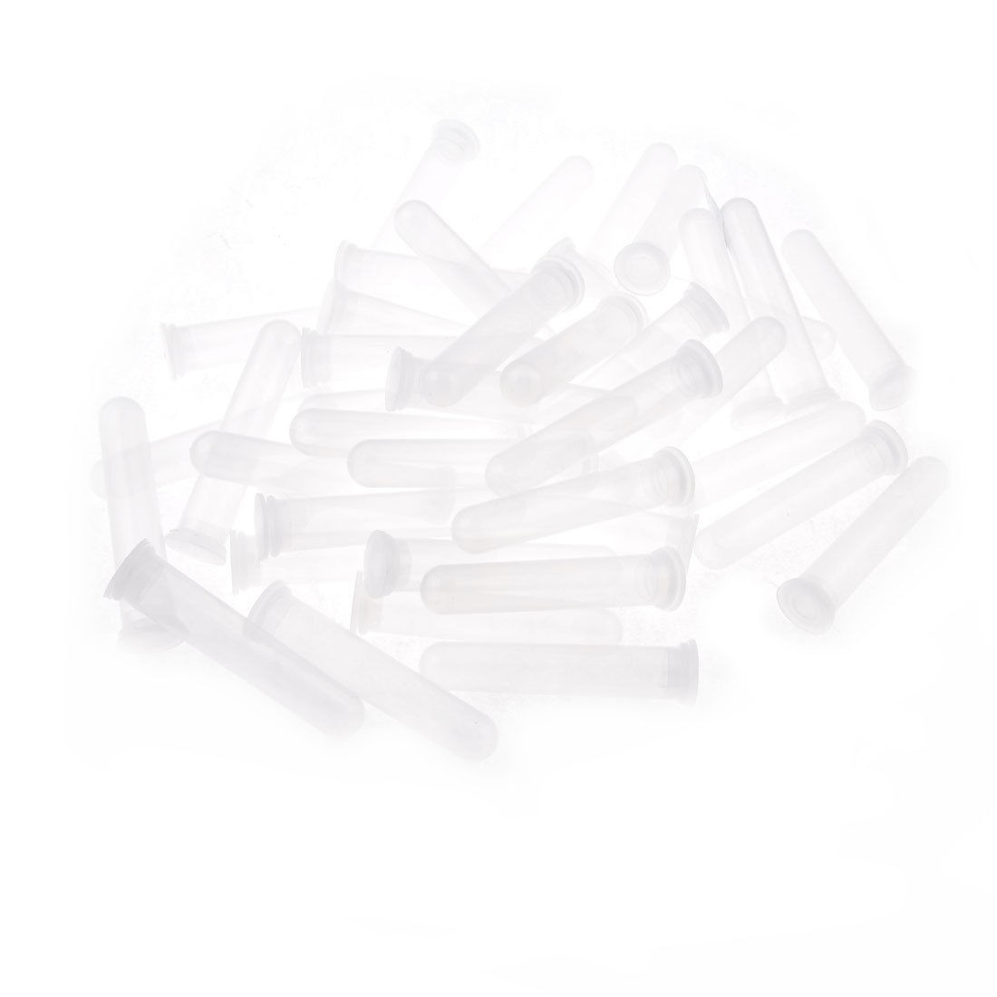 50 Pcs 20ml Round Bottom Micro Centrifuge Tubes w Attached Caps Clear White