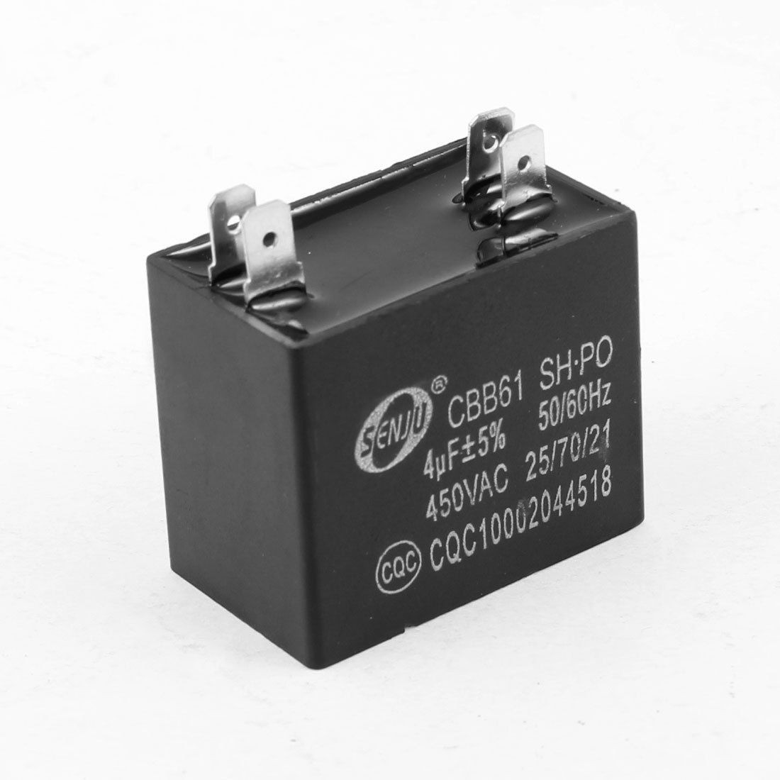 Celling Fan 4 Terminals Motor Run Capacitor AC 450V 4uF 5% Tolerance