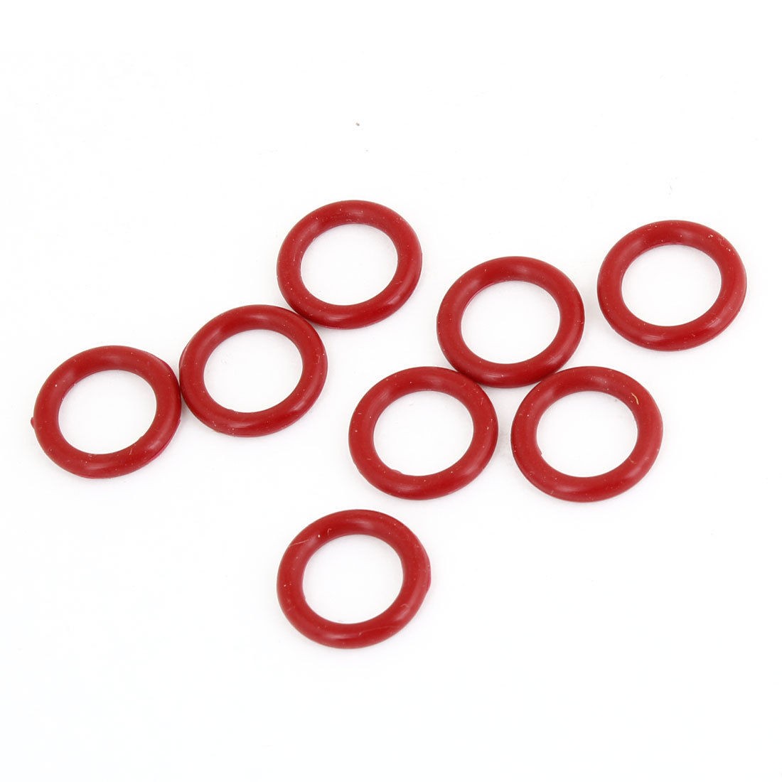 8 Pcs 15mm Outside Dia 2.5mm Thickness Industrial Rubber O Rings Seals