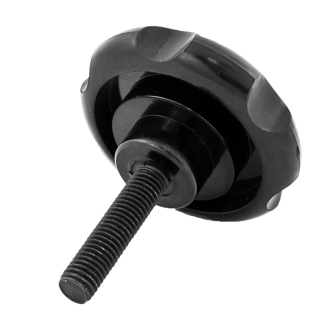 M12 x 50 Thread 80mm Dia Bakelite Knob Handle Black for Machine Tool