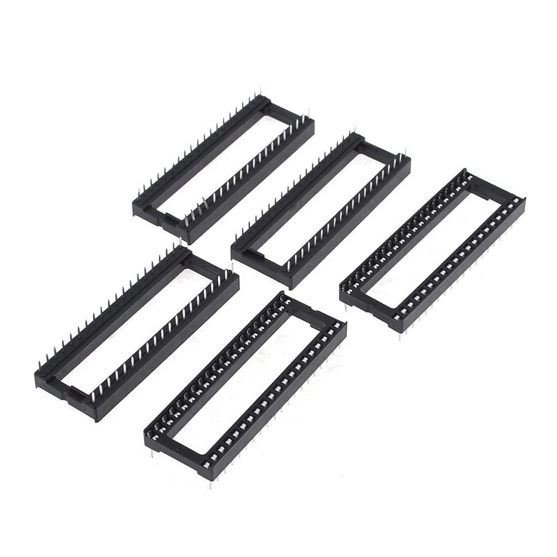 5 Pcs 40 Pins 2.54mm Pitch DIP IC Sockets Solder Type Adaptors