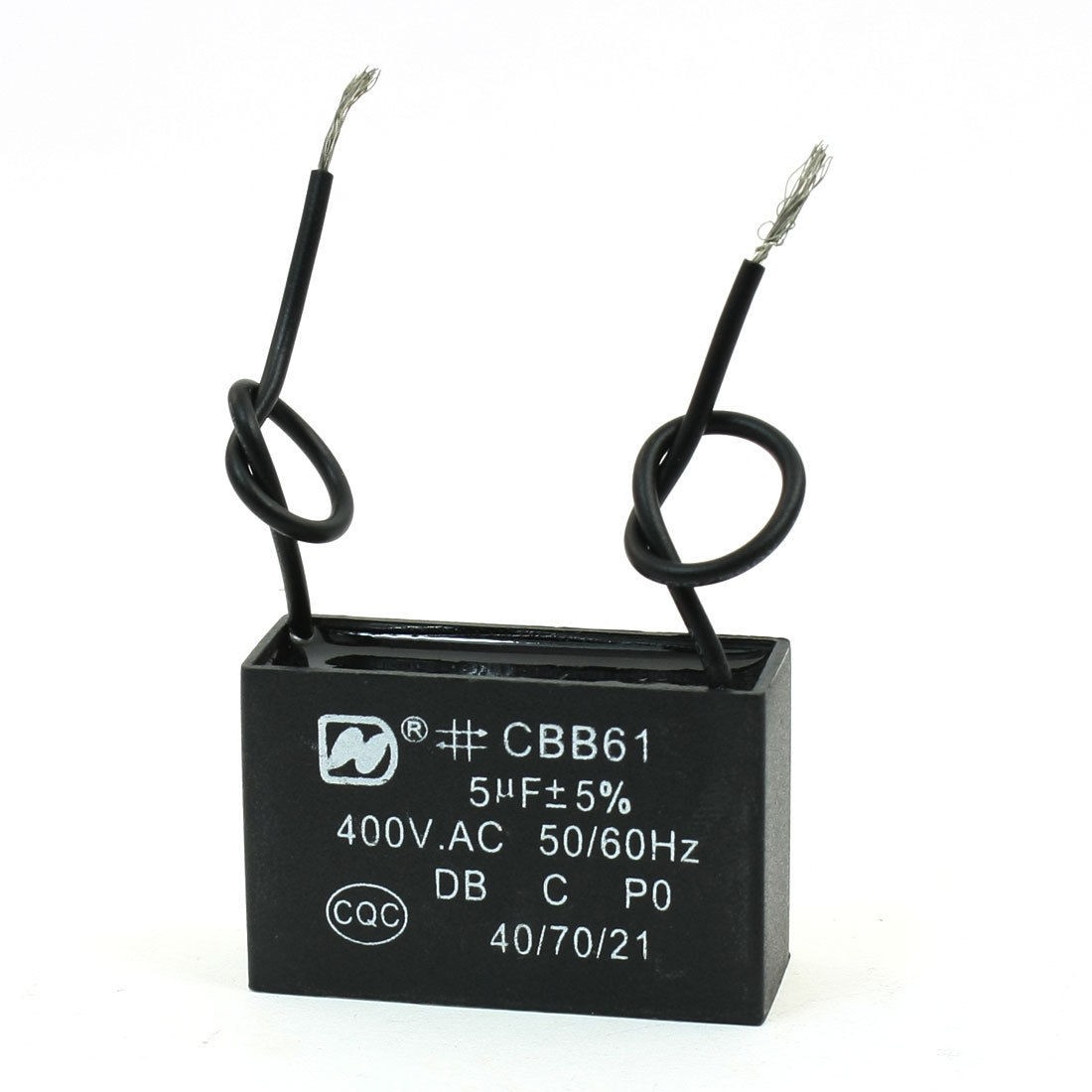 CBB61 Polypropylene Film Retangular AC Motor Run Capacitor 5uF 400V