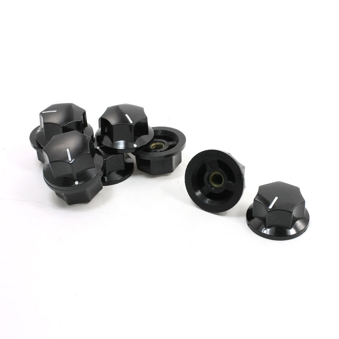 10 Pcs Black 33mm x 17mm Rotary Knobs for 6mm Dia. Shaft Potentiometer
