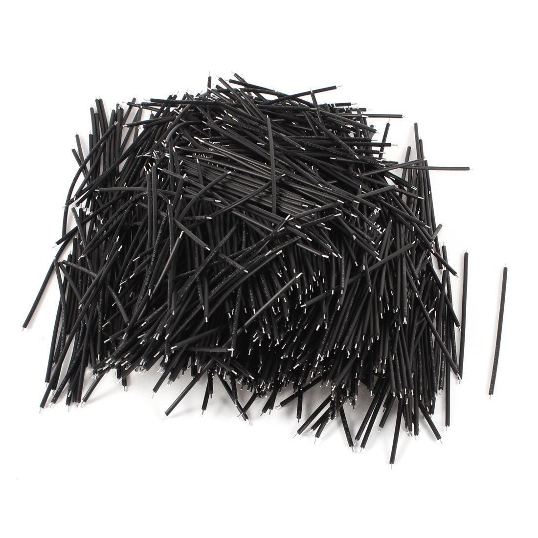 1000 Pcs Black PVC Tin Plated Copper 0.5x70mm 22AWG Wire Brushless Motor Cable
