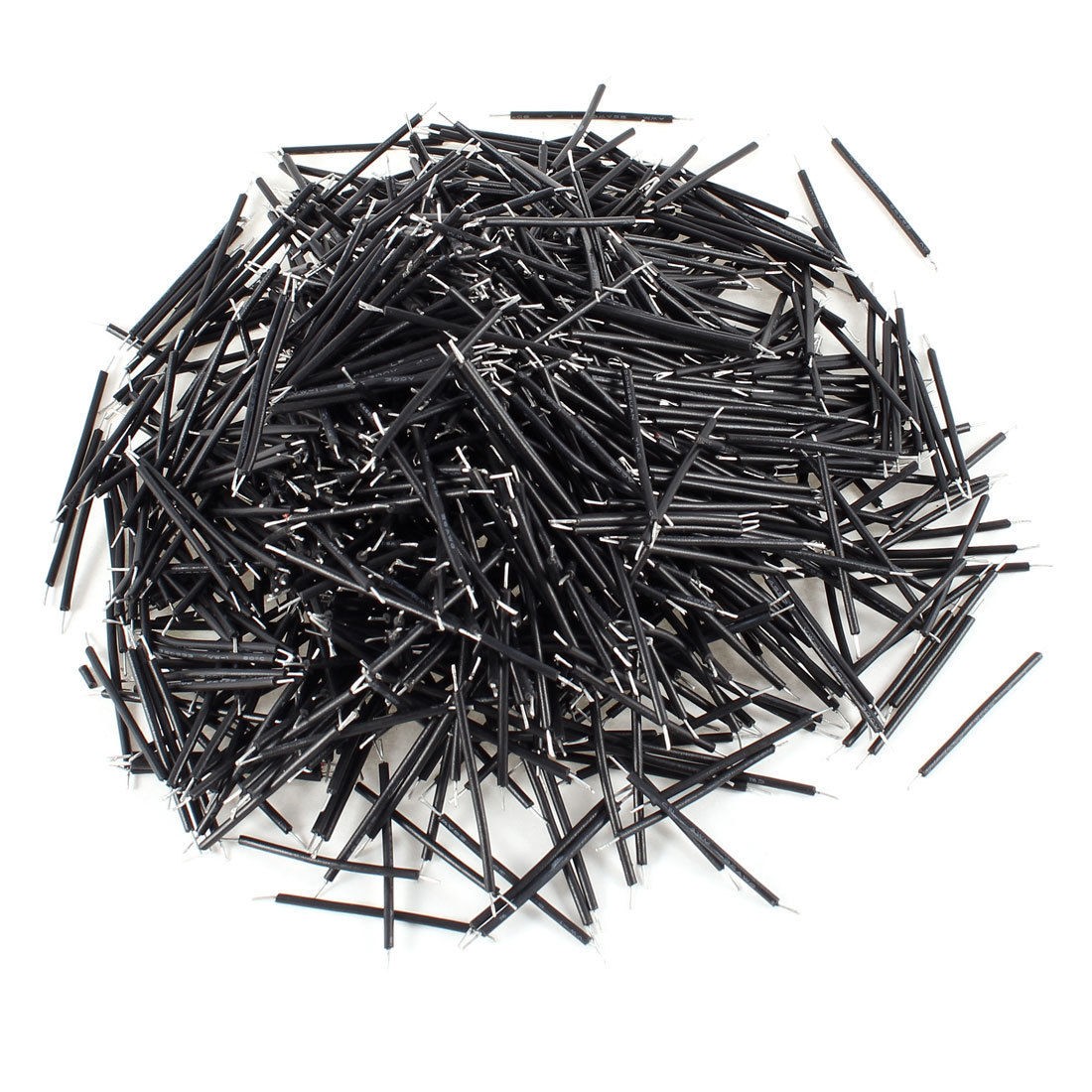 1000 Pcs Black PVC Tin Plated Copper 0.4x30mm 26AWG Wire Brushless Motor Cable