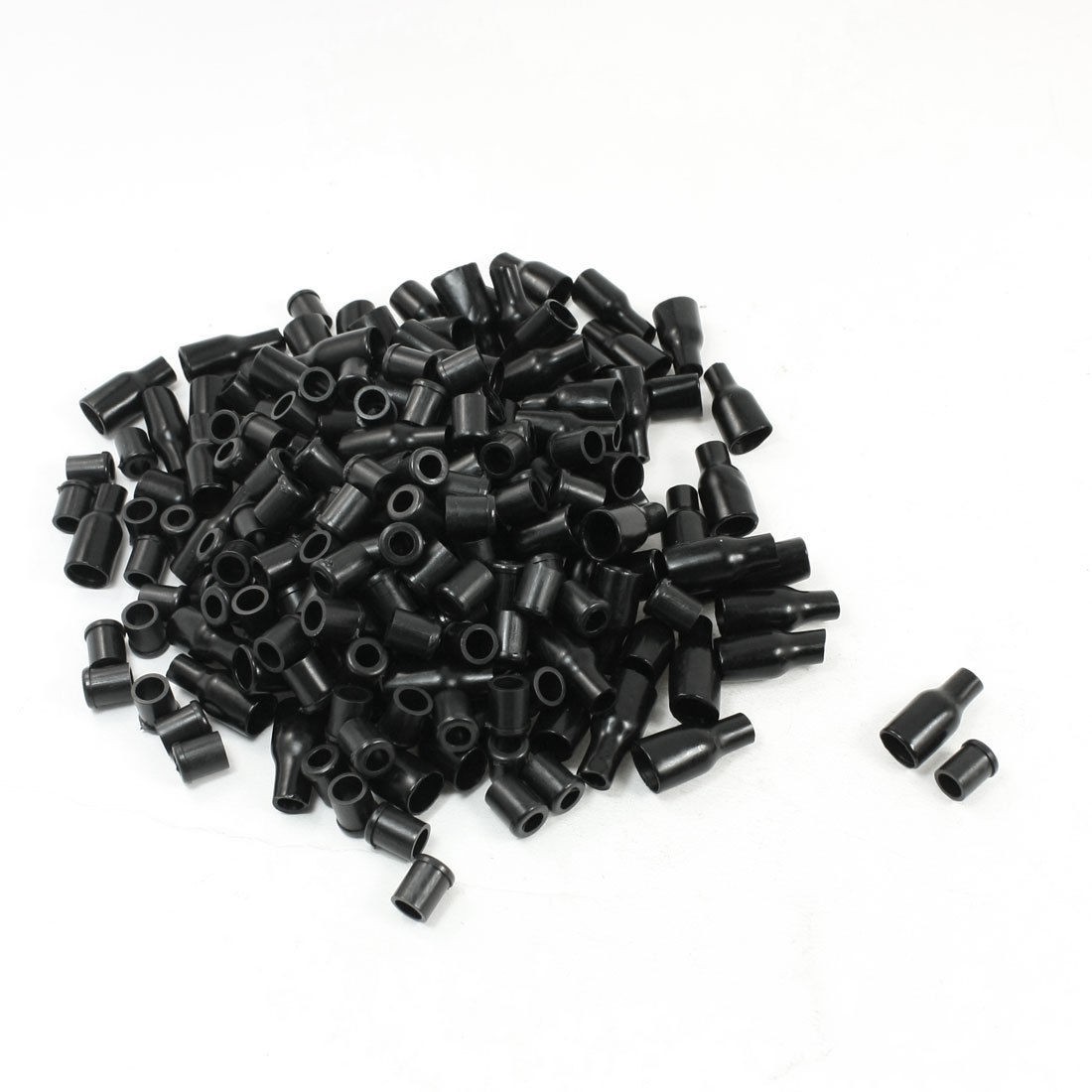 200 Pcs Protective Insulation Alligator Clip Covers Guard Black