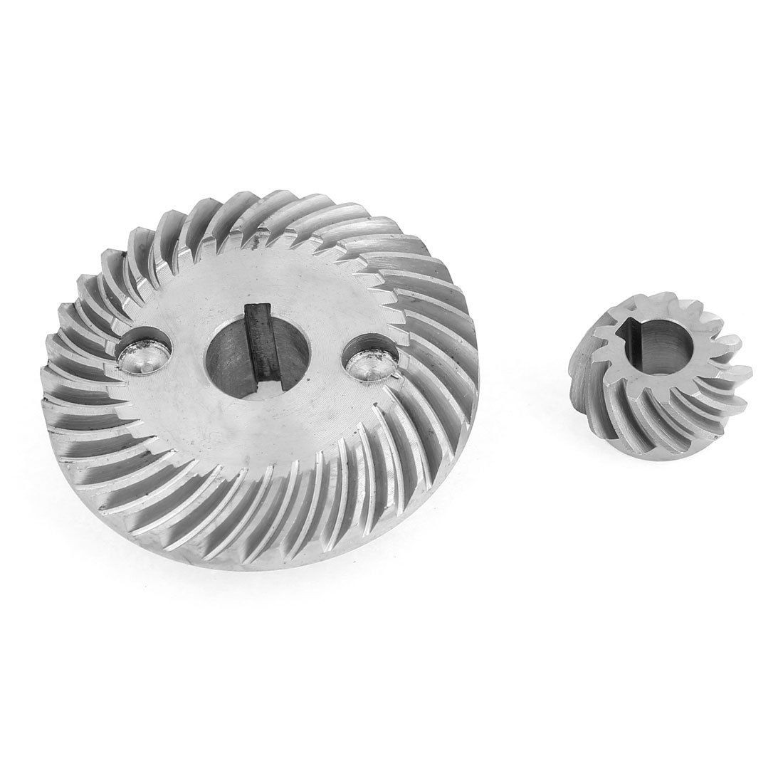 2 in 1 Gray Angle Grinder Spiral Bevel Gear Set for Makita