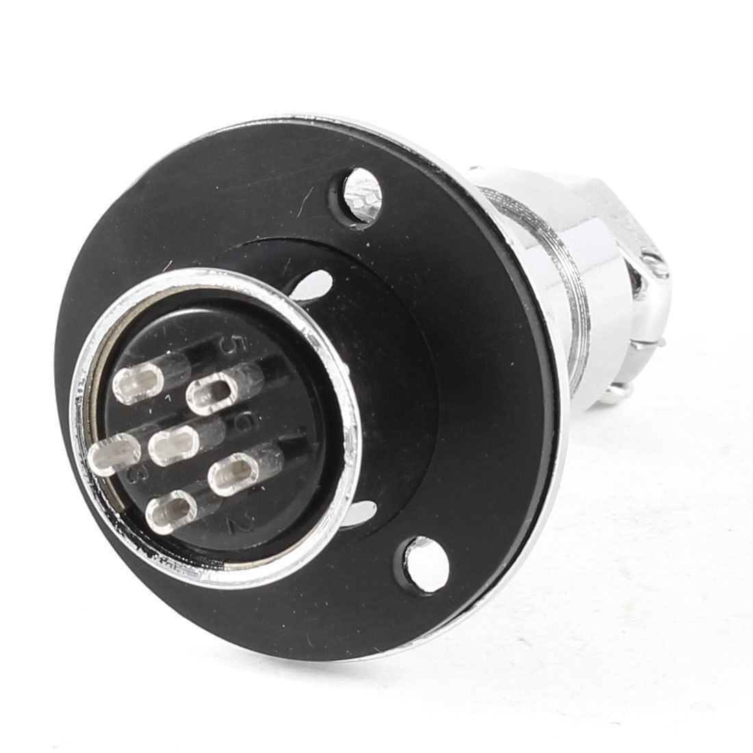 Flange Fixing GX20 6 Pin 19mm Dia Circular Connector Aviation Plug