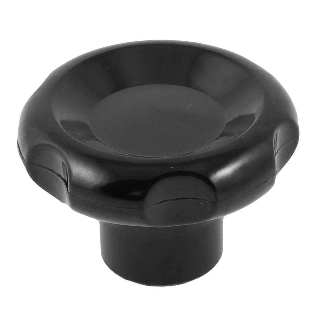 8mm Female Thread Connector Screw On Type Clamping Star Knob Black