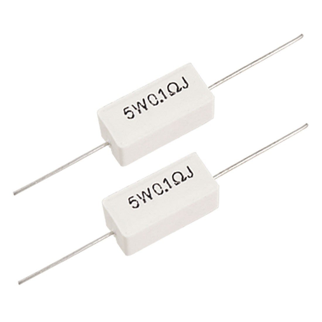 10x 5W Watt 0.1 Ohm 5% Ceramic Cement Power Resistor