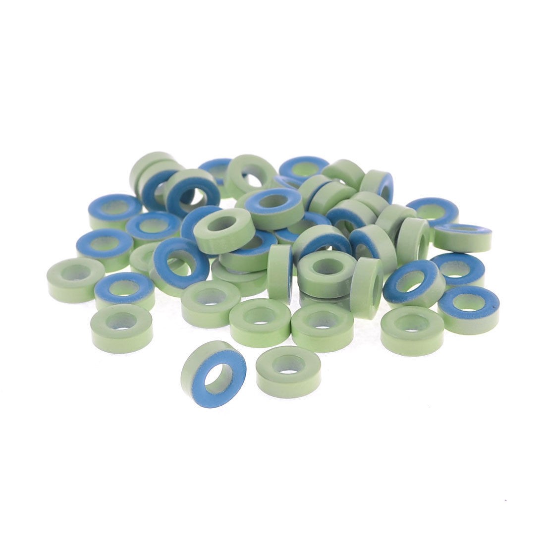 50Pcs Pale Green Blue Iron Core Power Inductor Ferrite Rings AT44-52