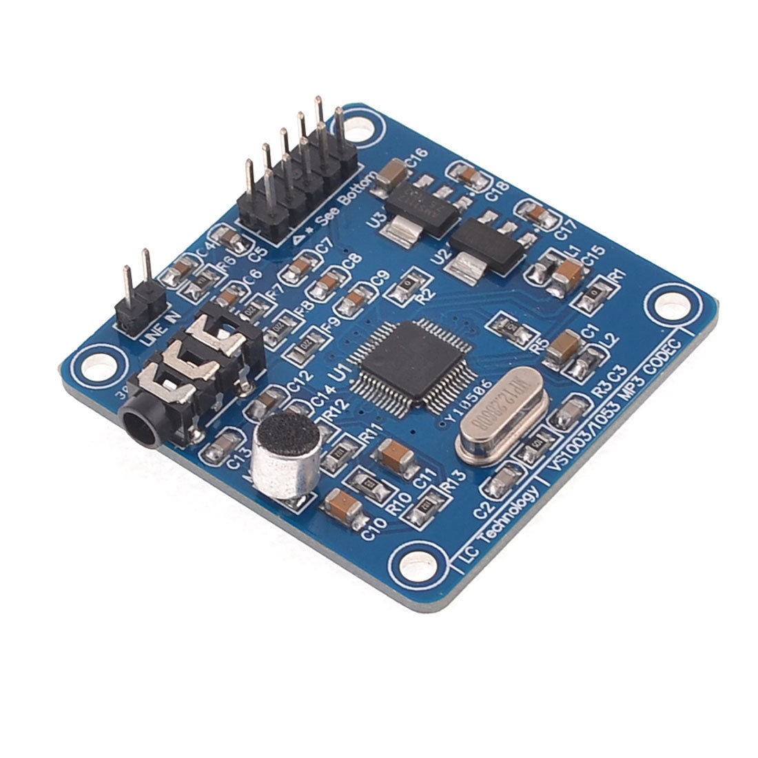 VS1003 MP3 Player Module DC 5V 800mA 2.288 Mhz Blue