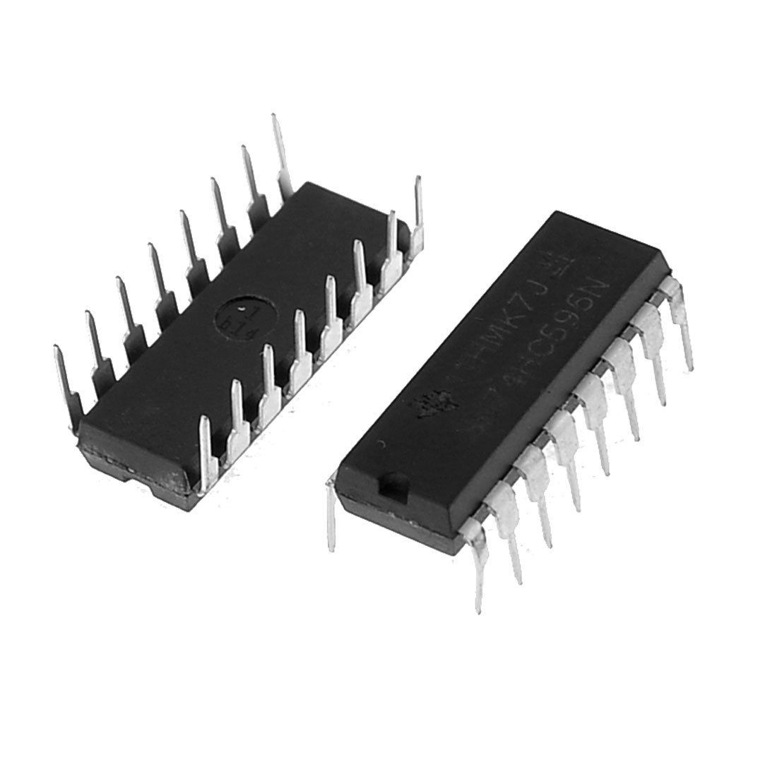 2 Pcs SN74HC595N Quadruple Line Receiver IC for Integrated Circuits