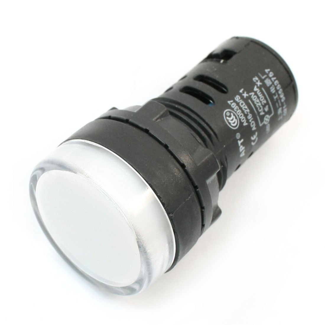 22mm Dia Thread Panel Mounted White Signal Lamp Indicator Light AC 380V