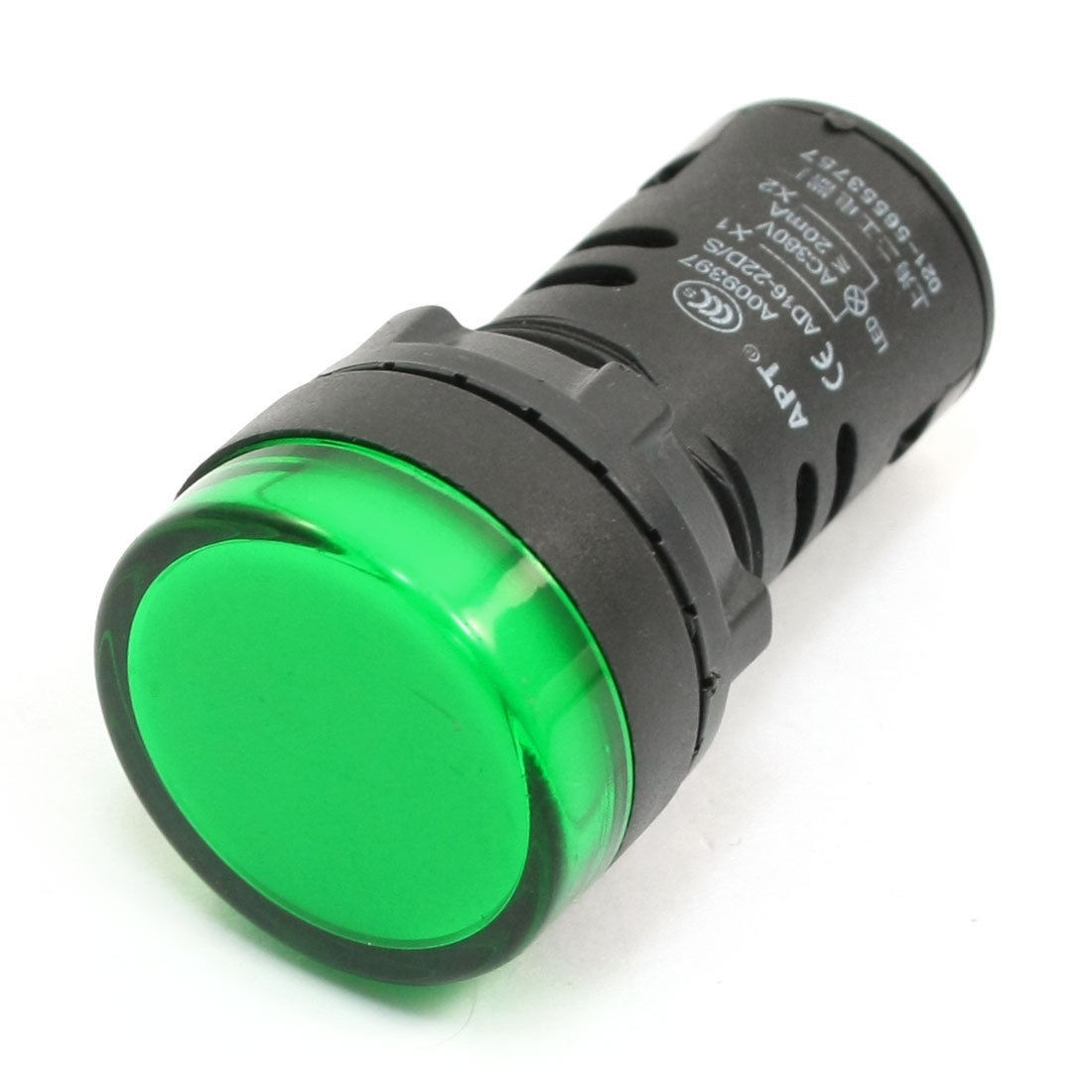 Green LED Electronic Accident Indicator Pilot Light Lamp AC 380V 20mA