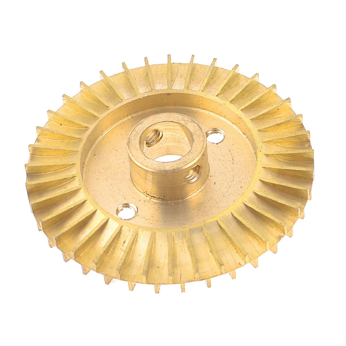 Water Pump Part Double Side 66mm Diameter Gold Tone Brass Impeller