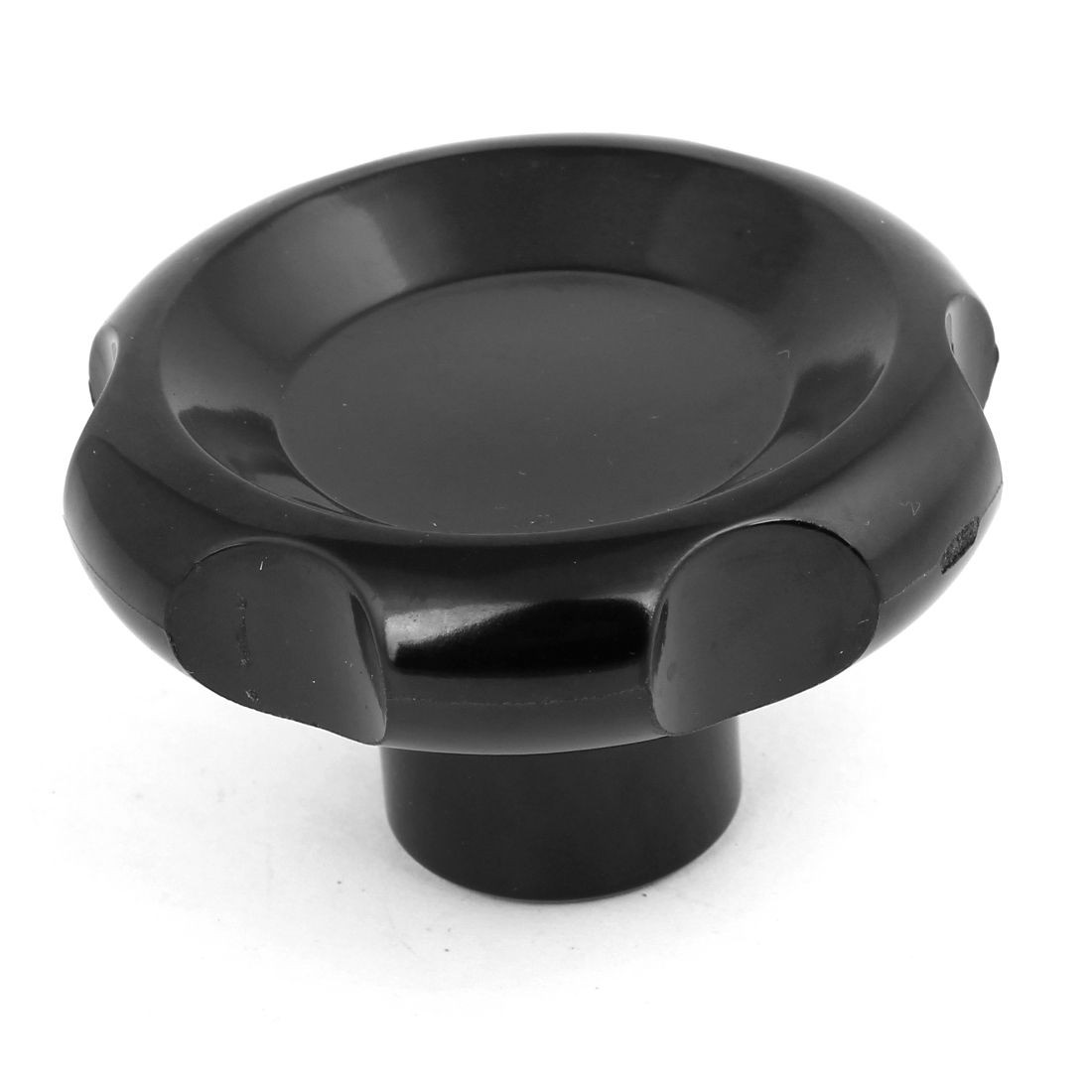 M12 Female Thread Metal Plastic Clamping Star Knob Grip Black Silver Tone