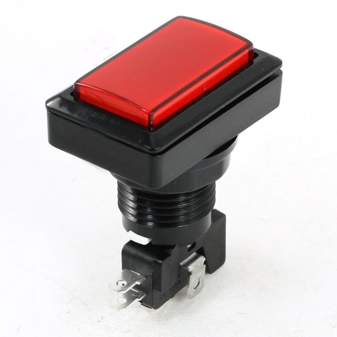 Panel Mount Red Indicator SPDT Momentary Game Rectangle Push Button Switch