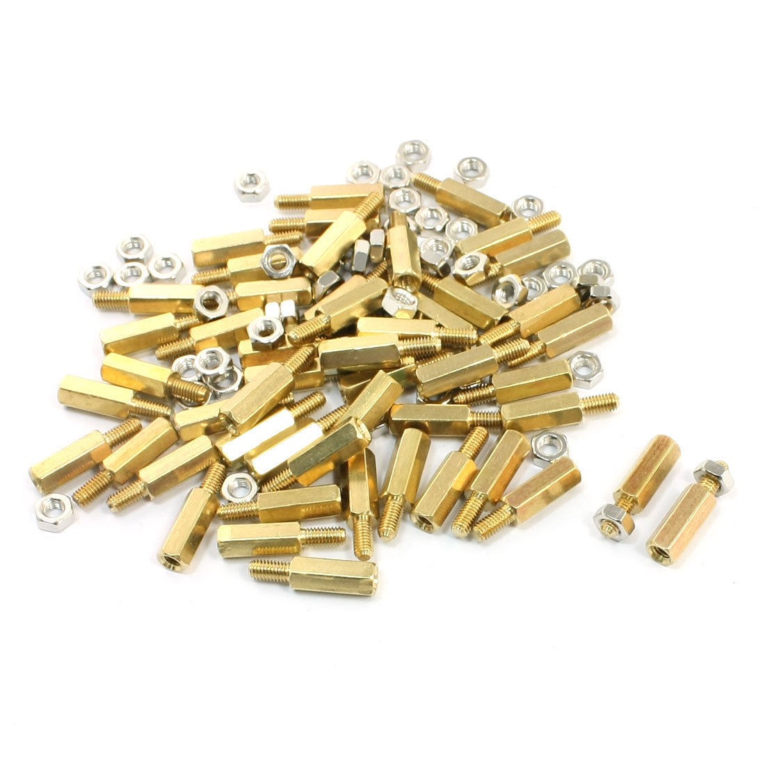 50Pcs M3x6mm Male to Female Thread Hex Standoff Spacer 12mm Body Length