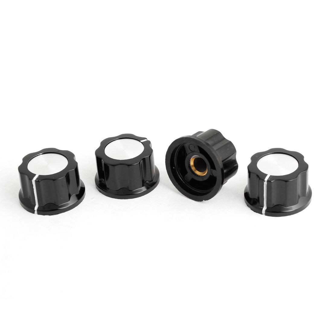 Replacement Black 15/64" Split Shaft Potentiometer Knobs 4 Pcs