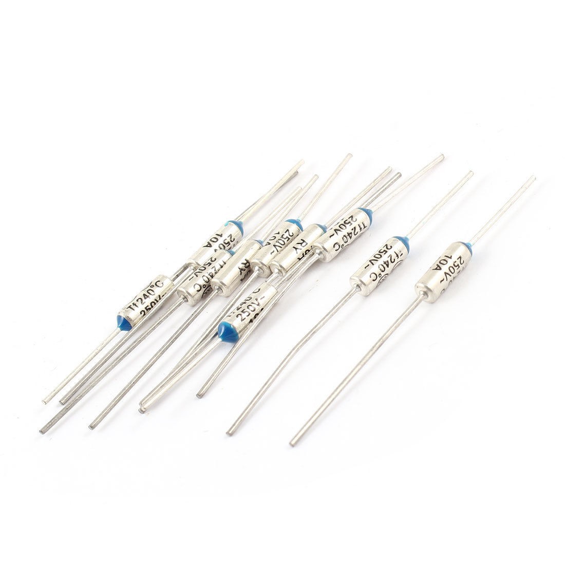 10 Pcs Short Circuit Protection TF Aluminum Thermal Fuse 240C 250V 10A